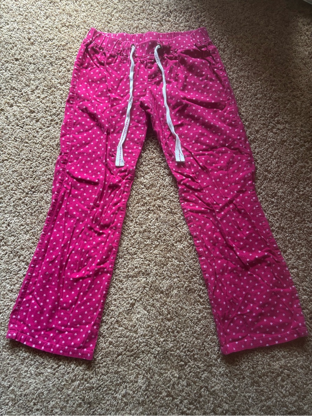 Old Navy Hot Pink Polka Dot Drawstring Lounge Pants
